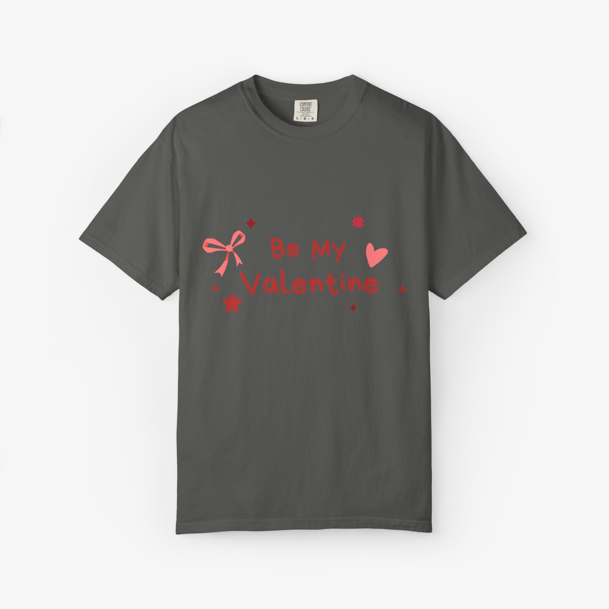 Be My Valentine T-Shirt — Cute Pink Heart & Bow Valentine’s Day Tee