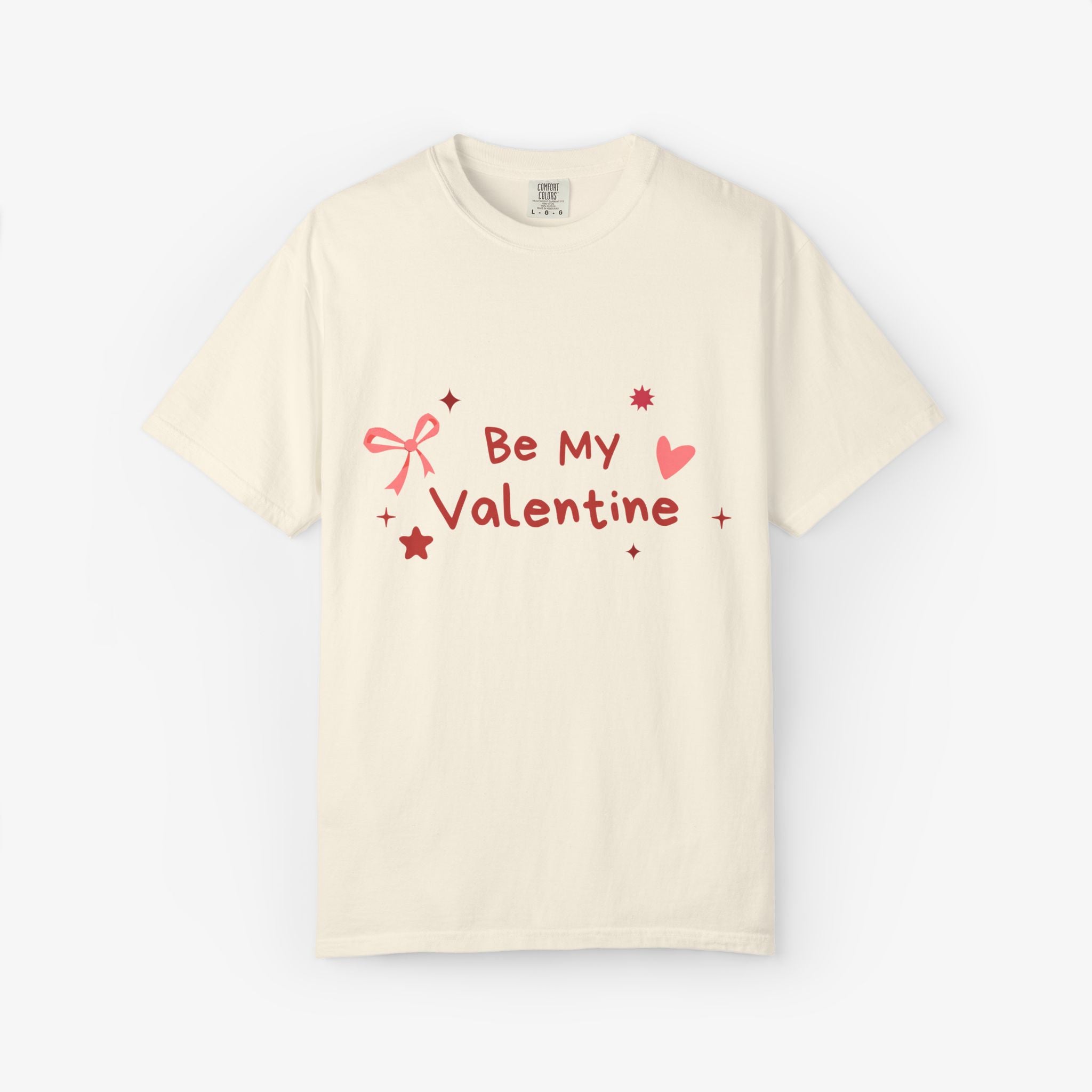 Be My Valentine T-Shirt — Cute Pink Heart & Bow Valentine’s Day Tee