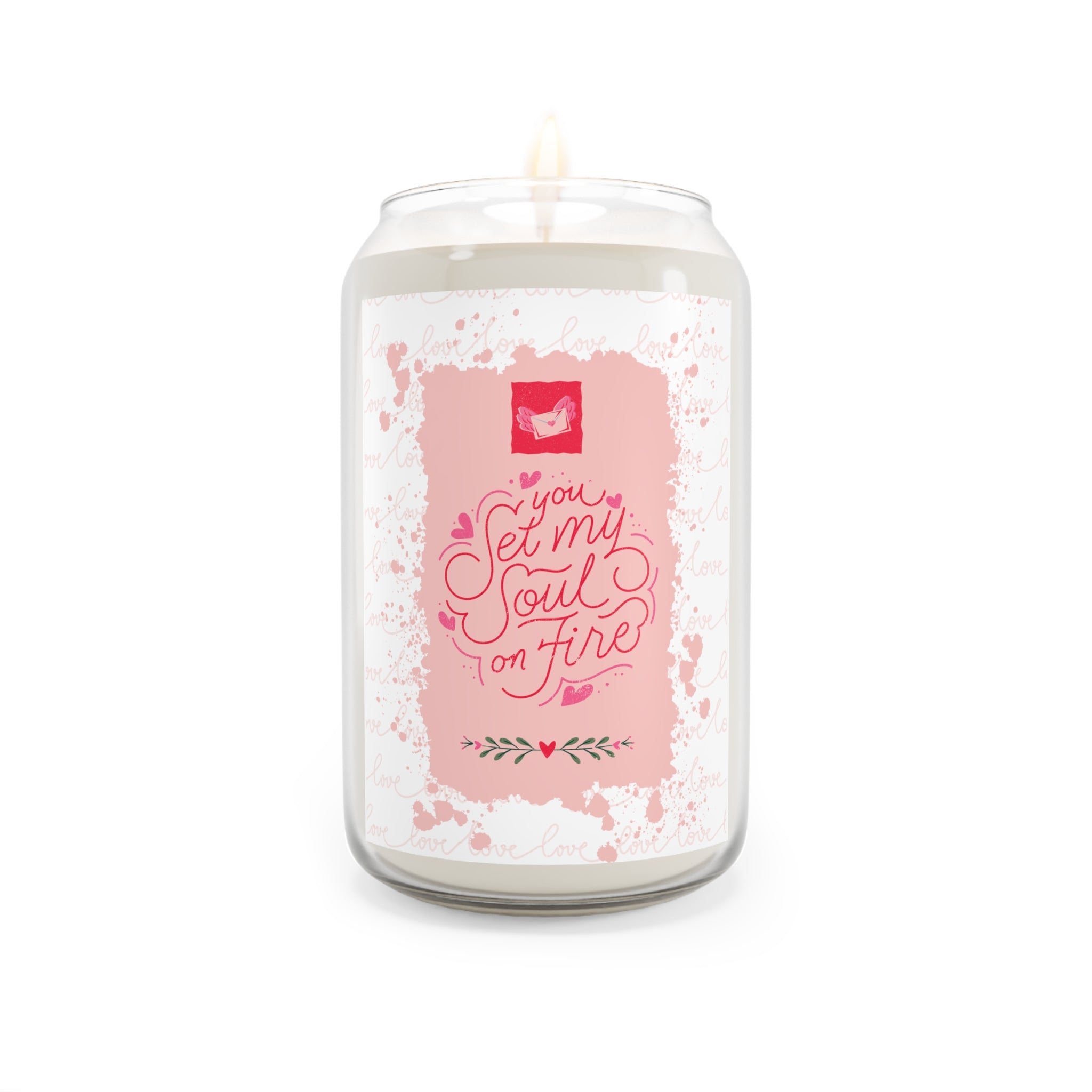 "The Sentiment" Scented Soy Candle | "You Set My Soul On Fire" | Anniversary Keepsake