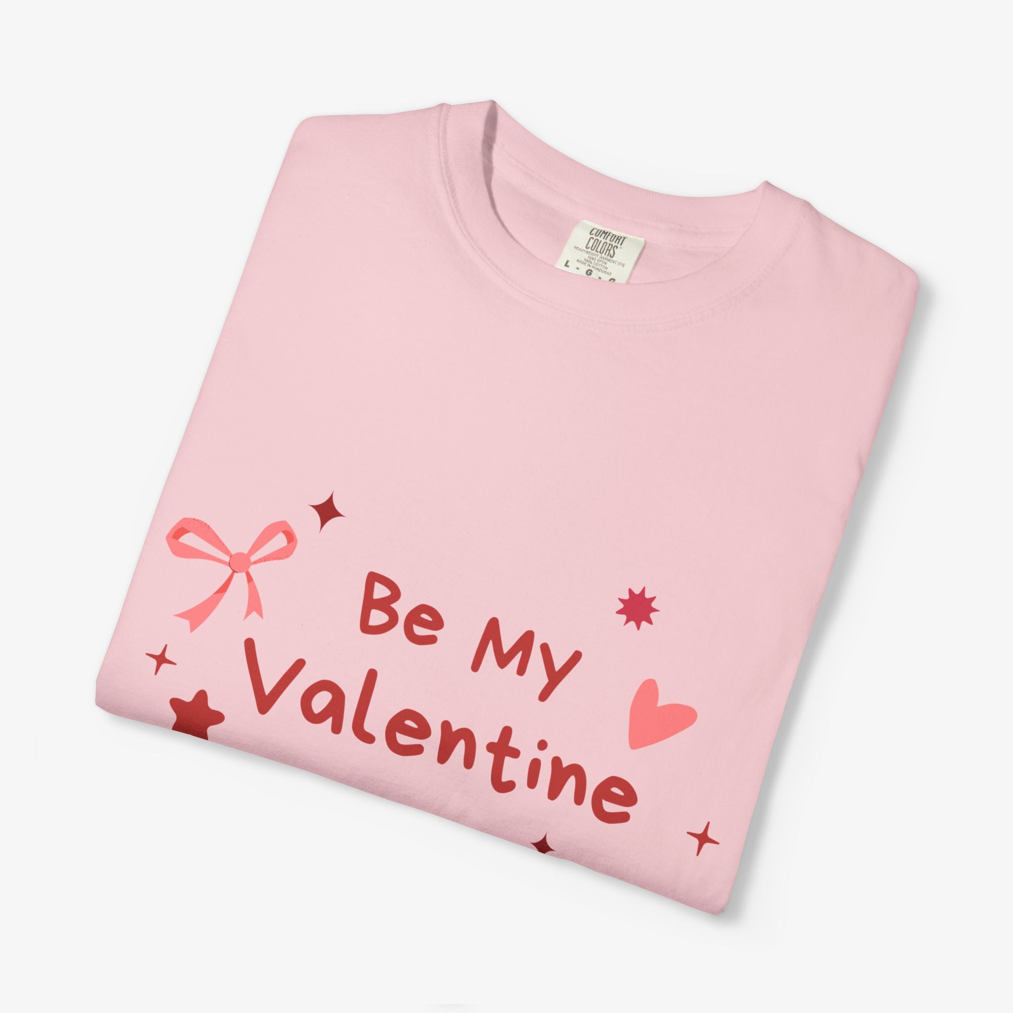 Be My Valentine T-Shirt — Cute Pink Heart & Bow Valentine’s Day Tee