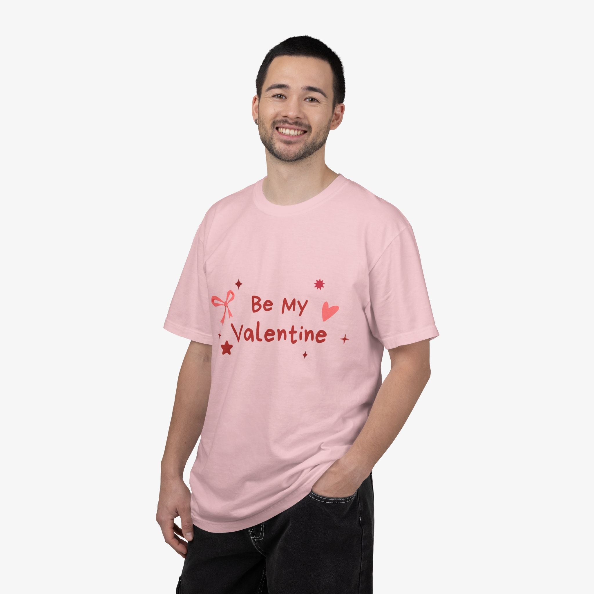 Be My Valentine T-Shirt — Cute Pink Heart & Bow Valentine’s Day Tee