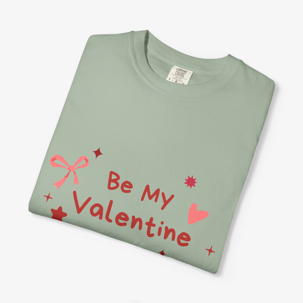Be My Valentine T-Shirt — Cute Pink Heart & Bow Valentine’s Day Tee