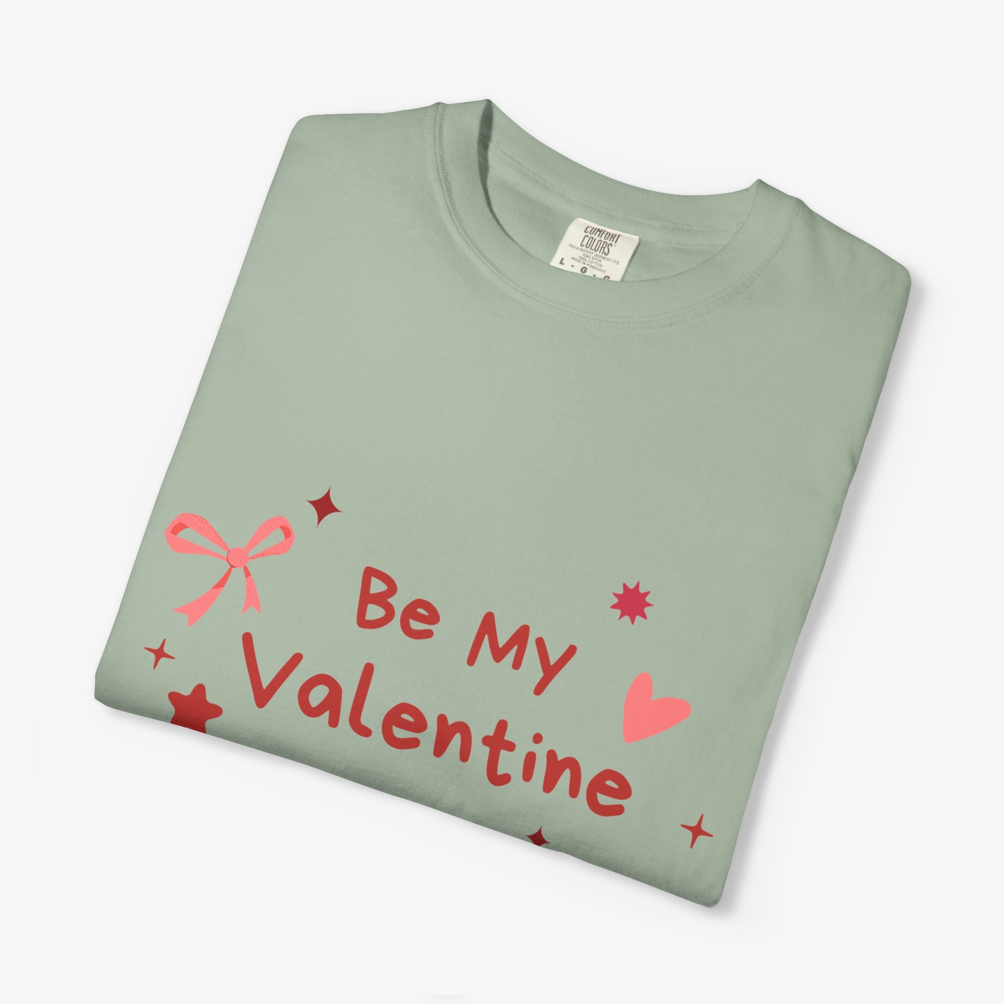 Be My Valentine T-Shirt — Cute Pink Heart & Bow Valentine’s Day Tee