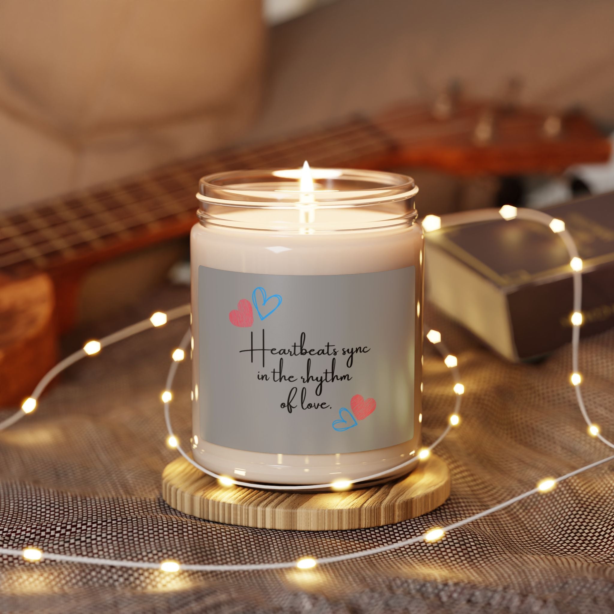 "The Sentiment" Scented Soy Candle | "Heartbeat Sync in The Rhythm of Love" | Anniversary Keepsake