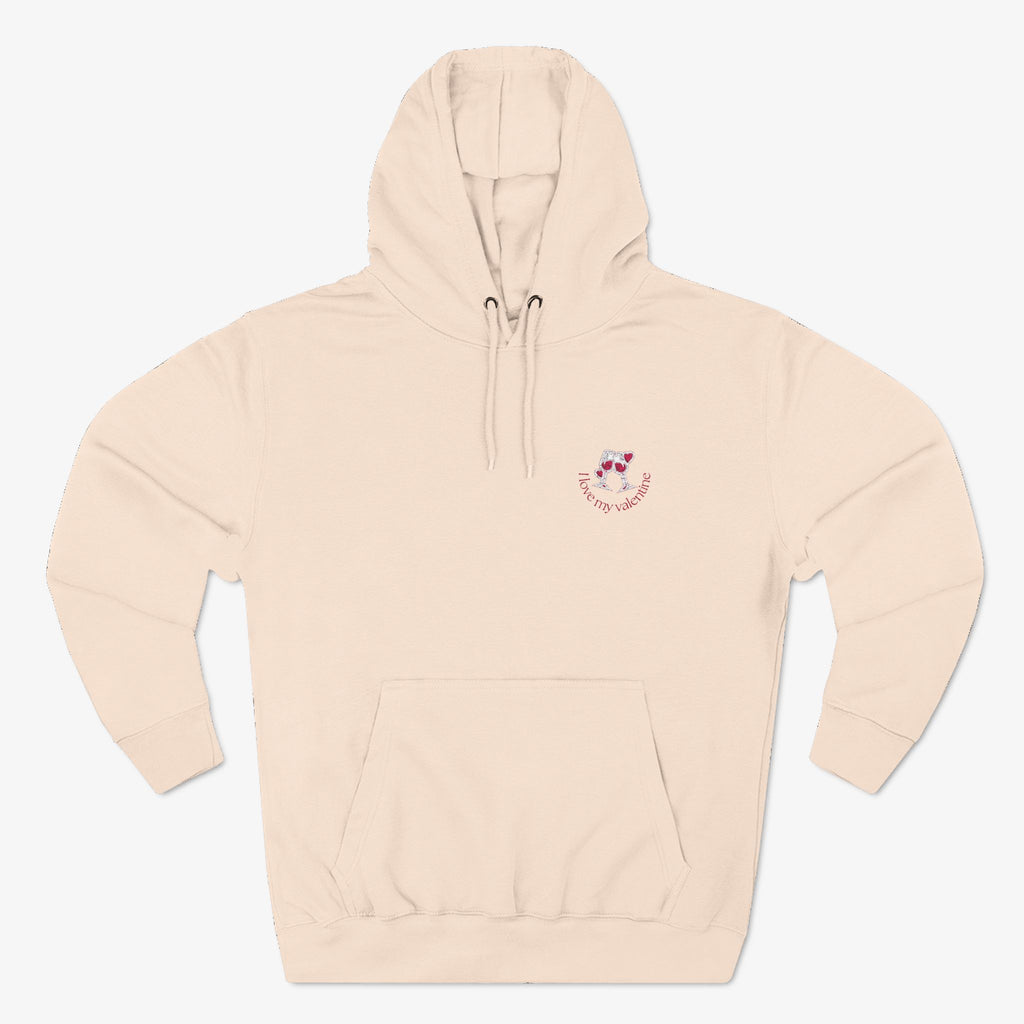 I Love My Valentine Embroidered Hoodie