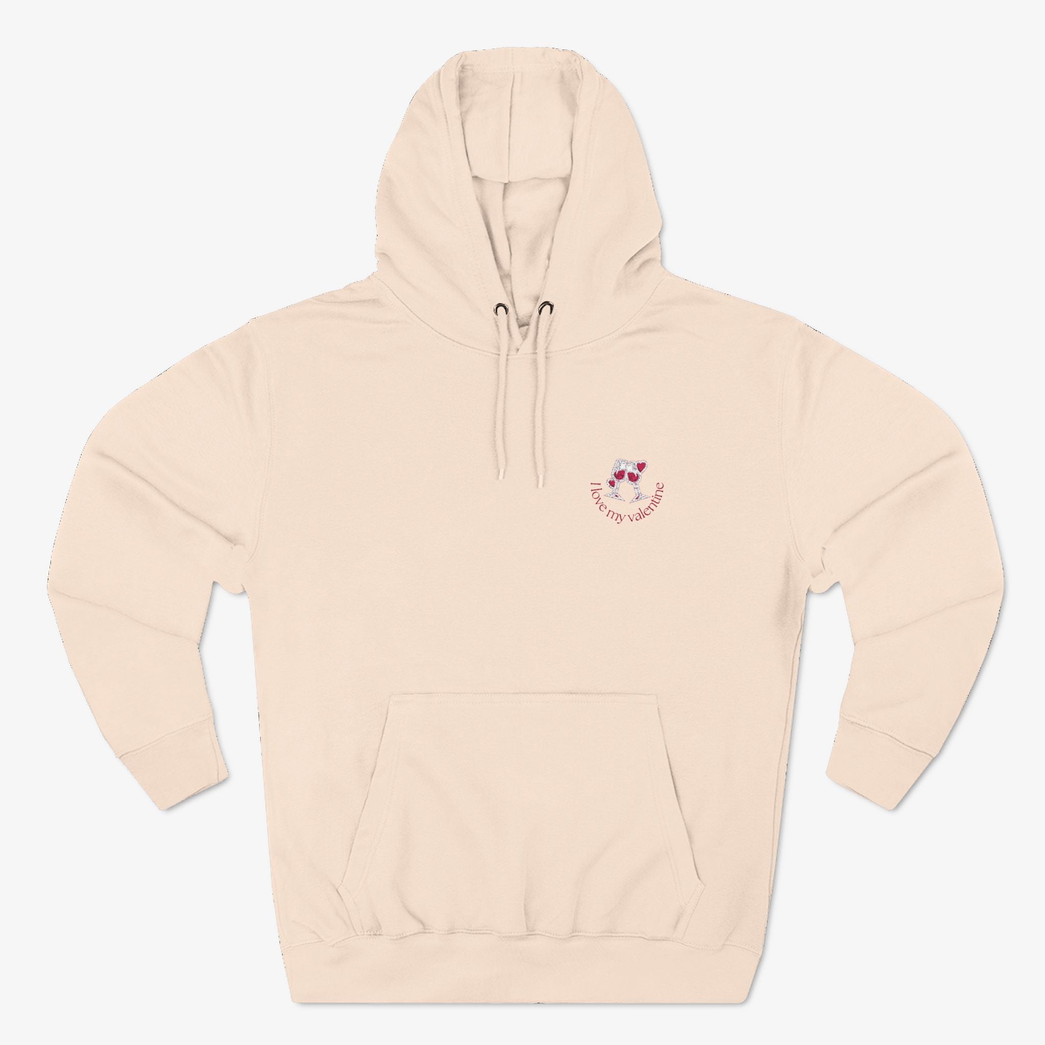 I Love My Valentine Embroidered Hoodie