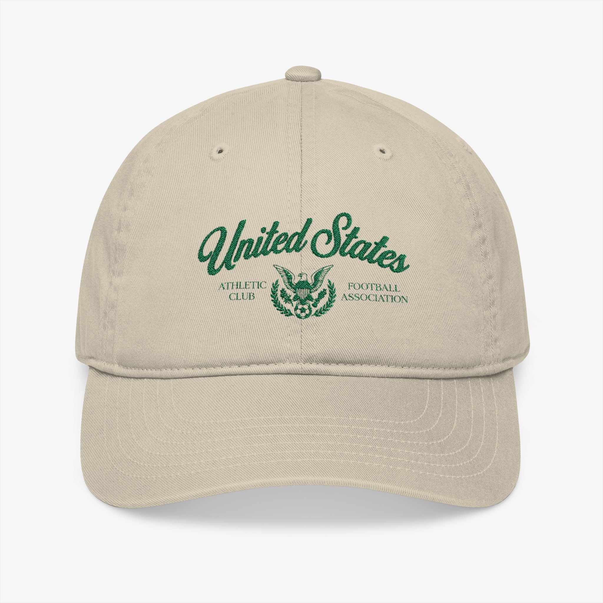 United States 2026 World Cup Premium Embroidered Cap | Stone & Forest Green Heritage Edition