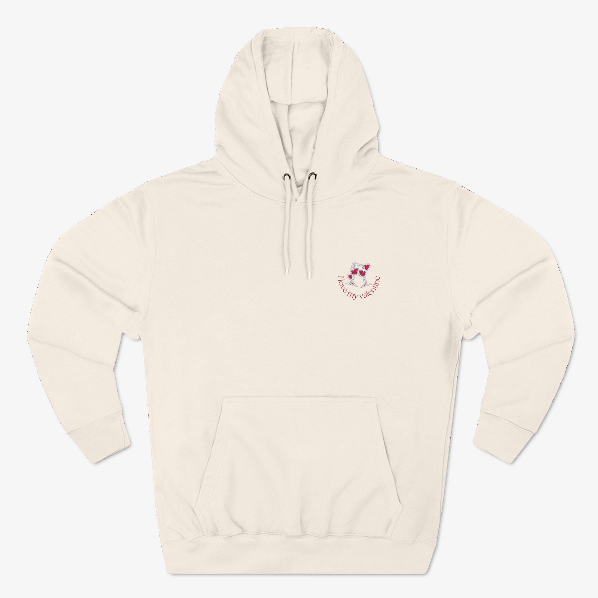 I Love My Valentine Embroidered Hoodie