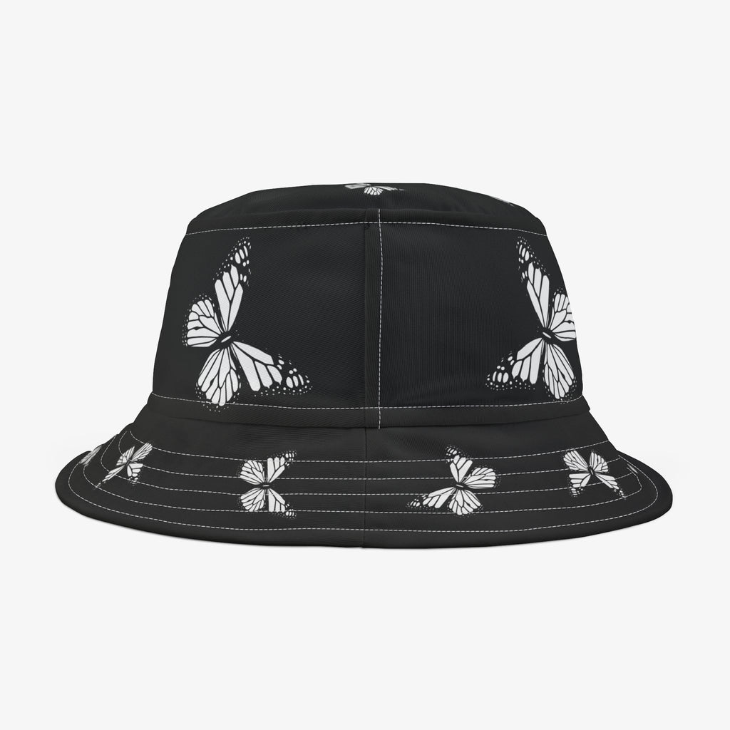 Butterfly Print Bucket Hat, Trendy Summer Accessory