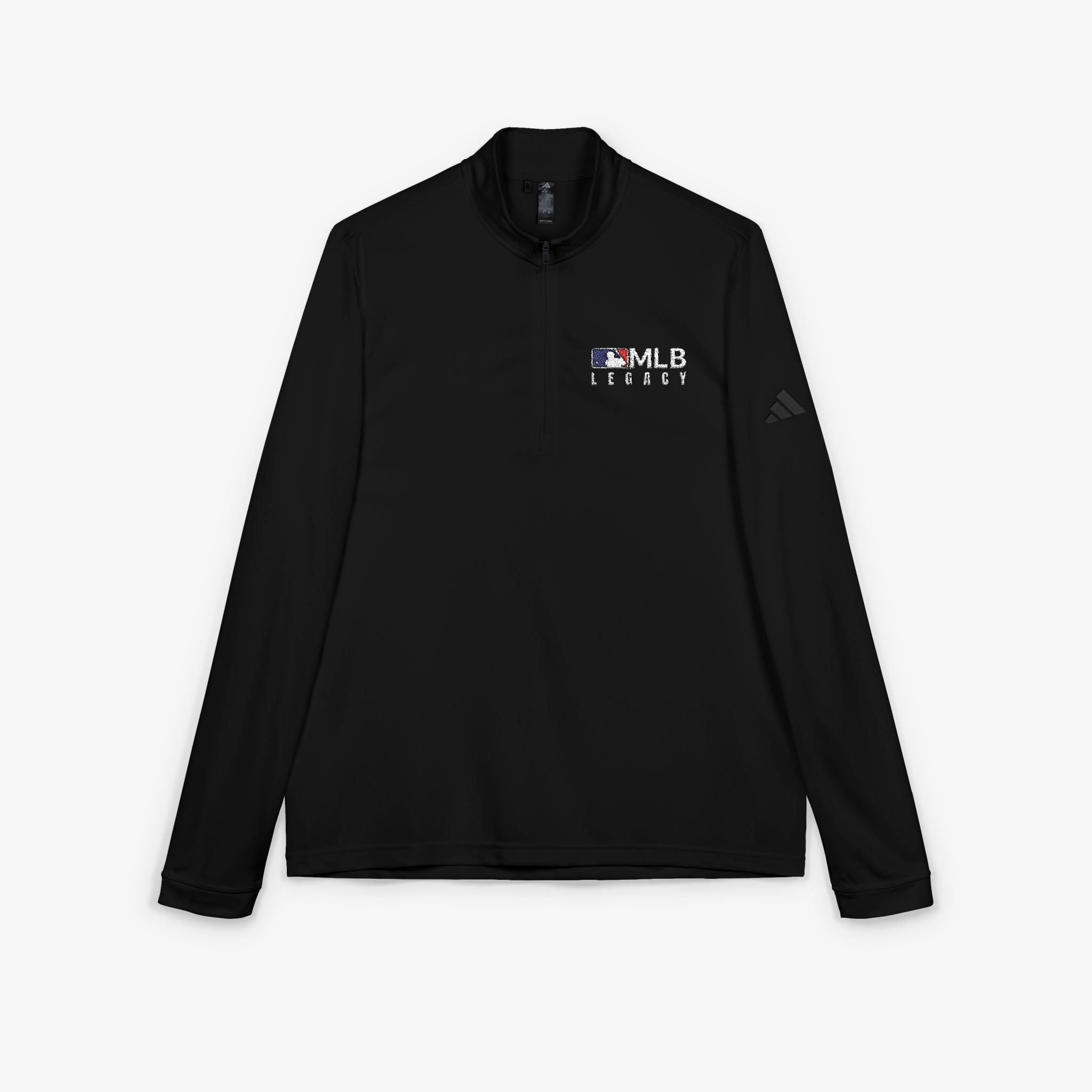 adidas® Quarter-Zip Legacy Embroidered Pullover
