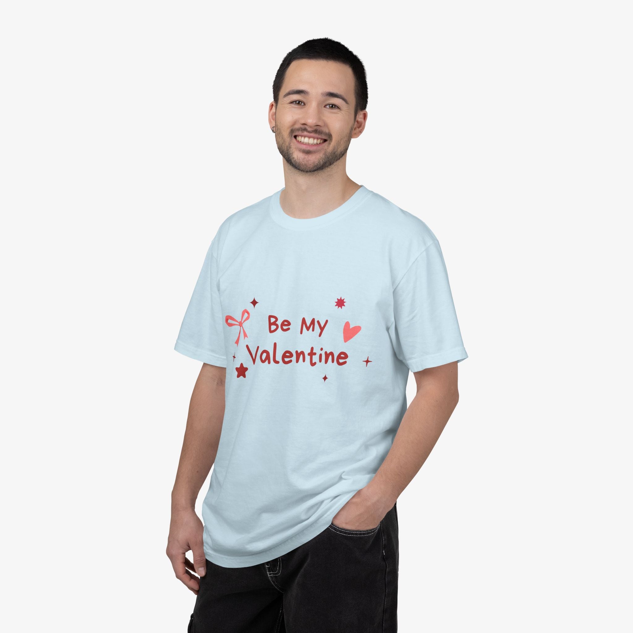 Be My Valentine T-Shirt — Cute Pink Heart & Bow Valentine’s Day Tee