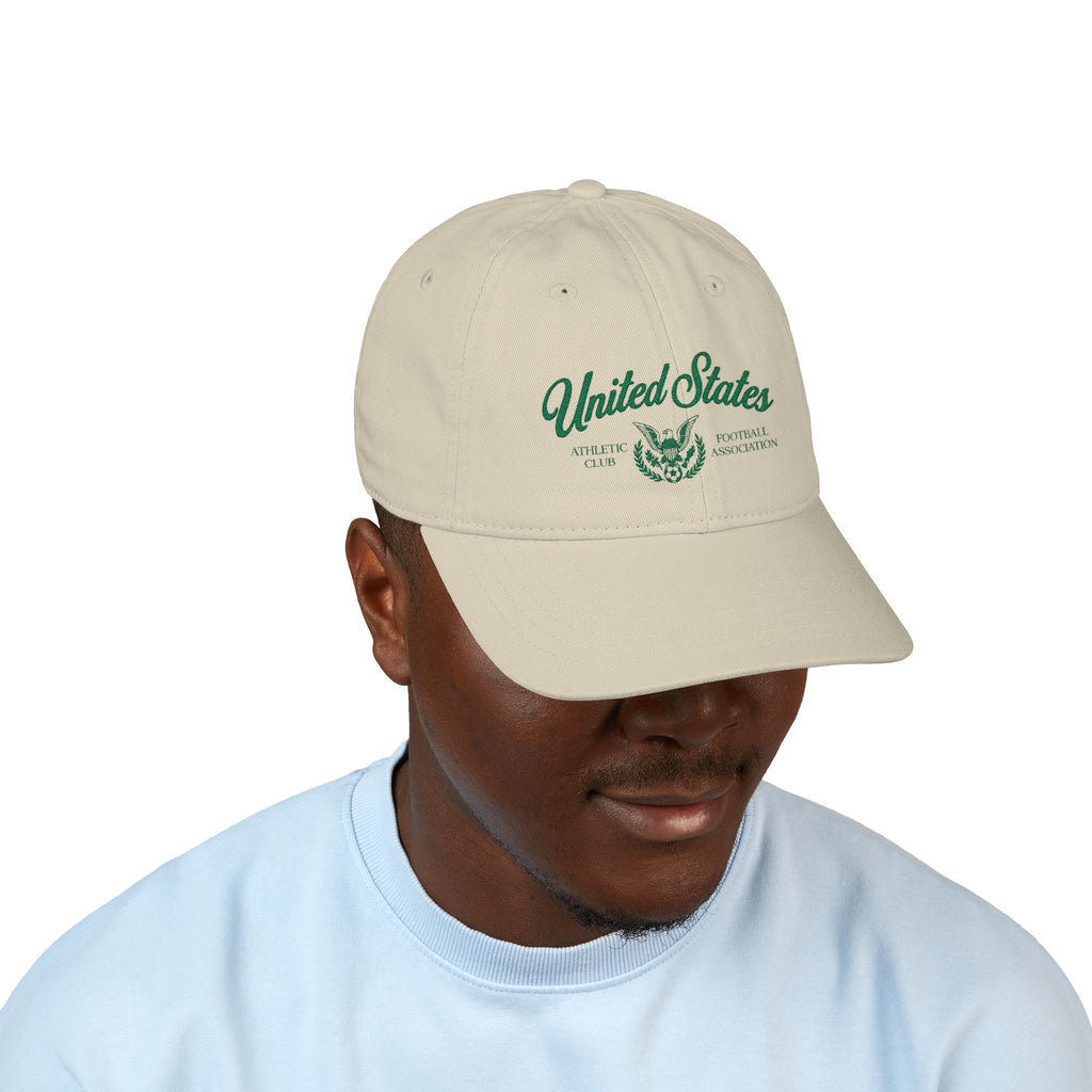 United States 2026 World Cup Premium Embroidered Cap | Stone & Forest Green Heritage Edition
