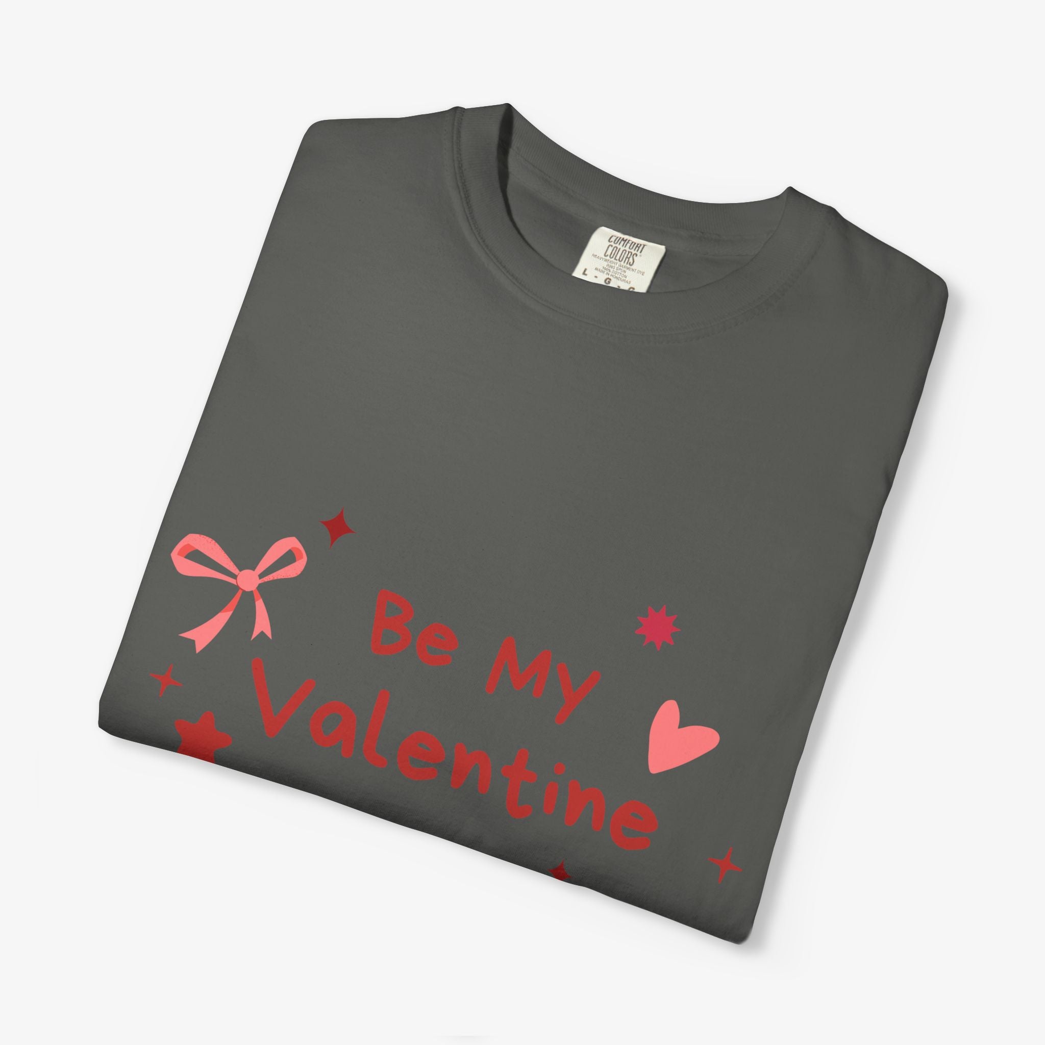 Be My Valentine T-Shirt — Cute Pink Heart & Bow Valentine’s Day Tee