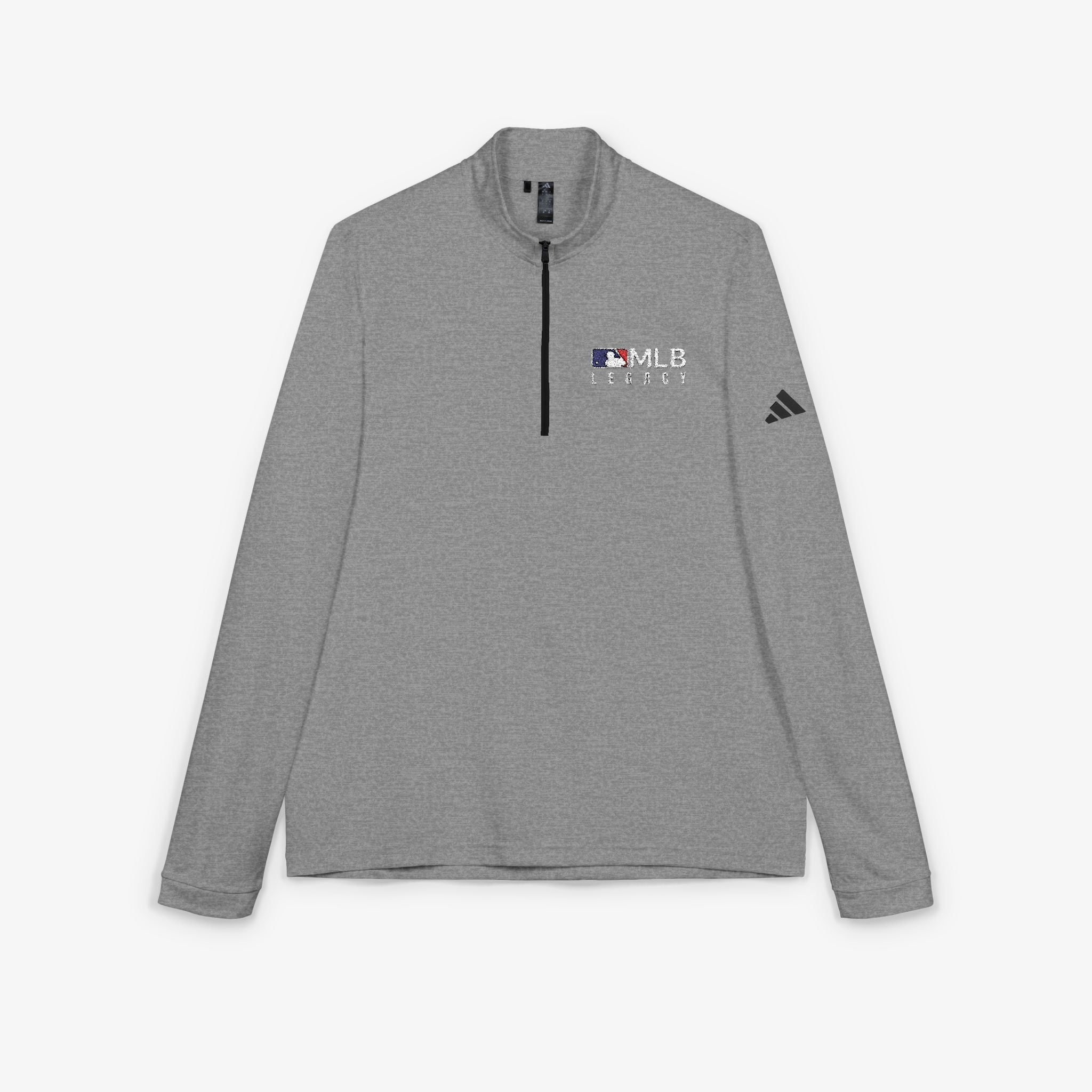 adidas® Quarter-Zip Legacy Embroidered Pullover