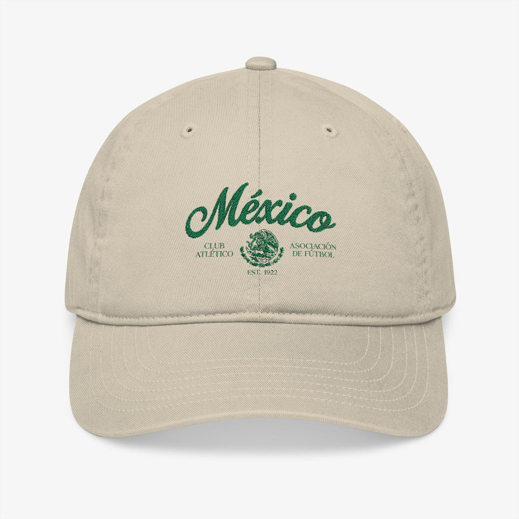 México 2026 World Cup Premium Embroidered Cap | Stone & Emerald Green Heritage Edition
