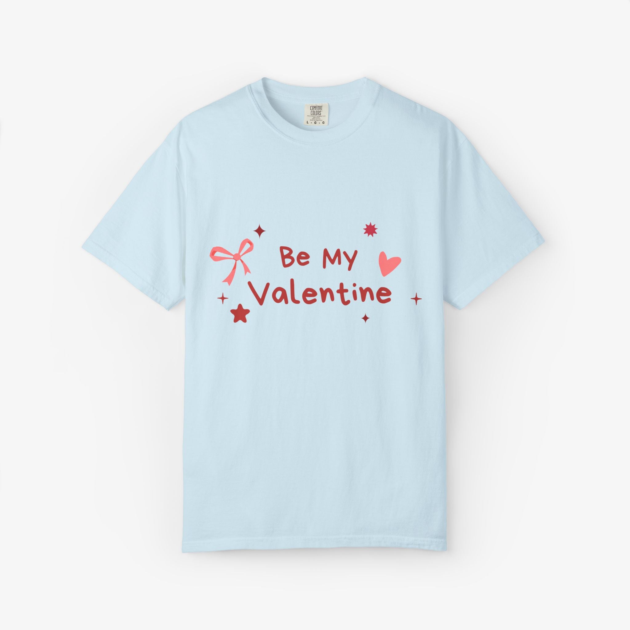 Be My Valentine T-Shirt — Cute Pink Heart & Bow Valentine’s Day Tee